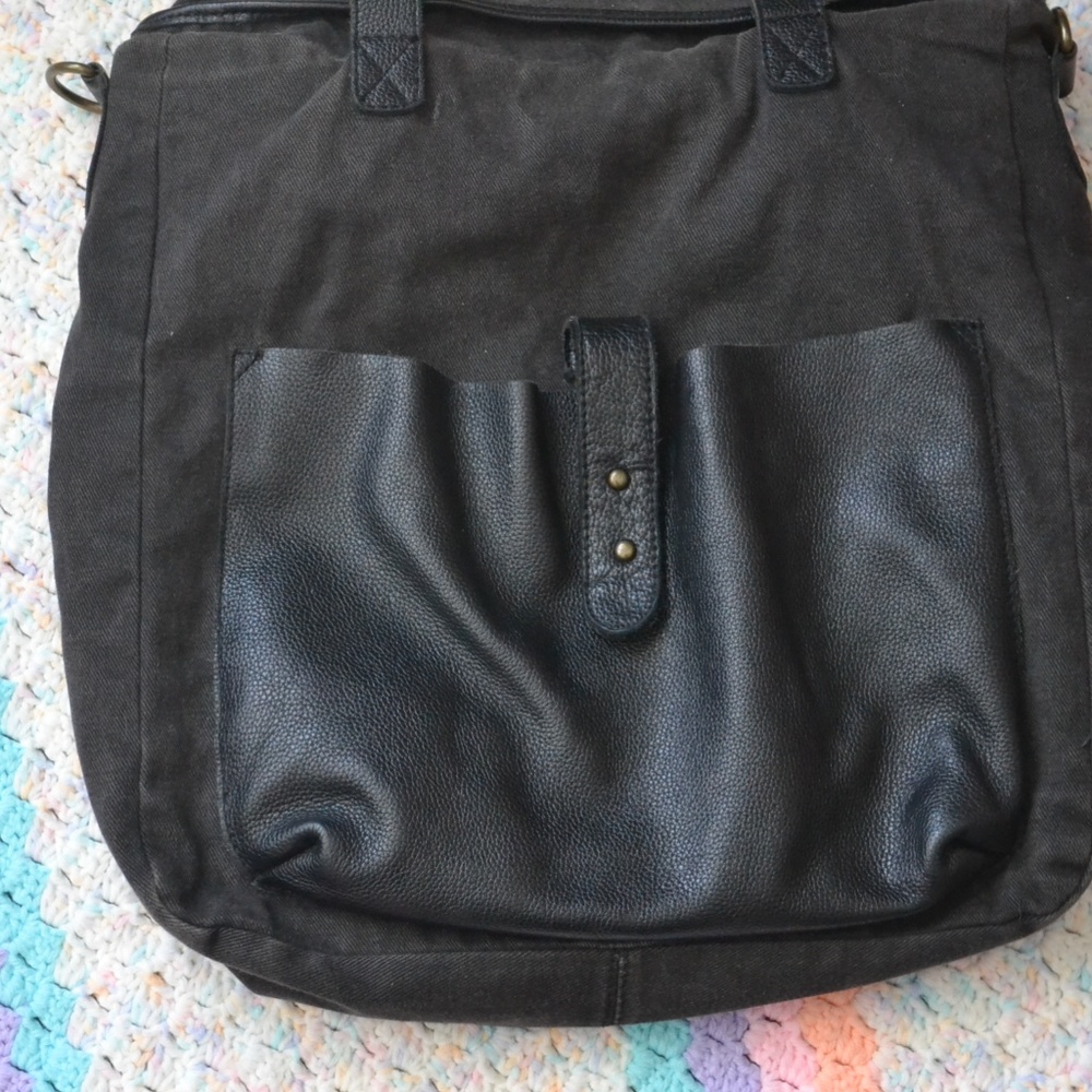 Anthropologie Large Canvas Shoulder Bag